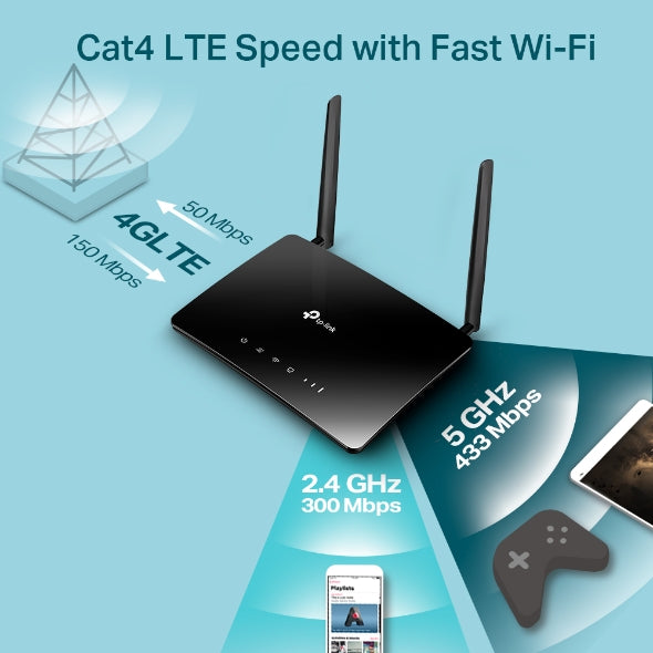 Tp-link Archer Mr202 AC750 Wireless Dual Band 4G LTE Router