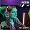 Promate Transtune-Gunmetal Headphones ANC Wireless With RGB