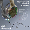 Promate Transtune-Gunmetal Headphones ANC Wireless With RGB