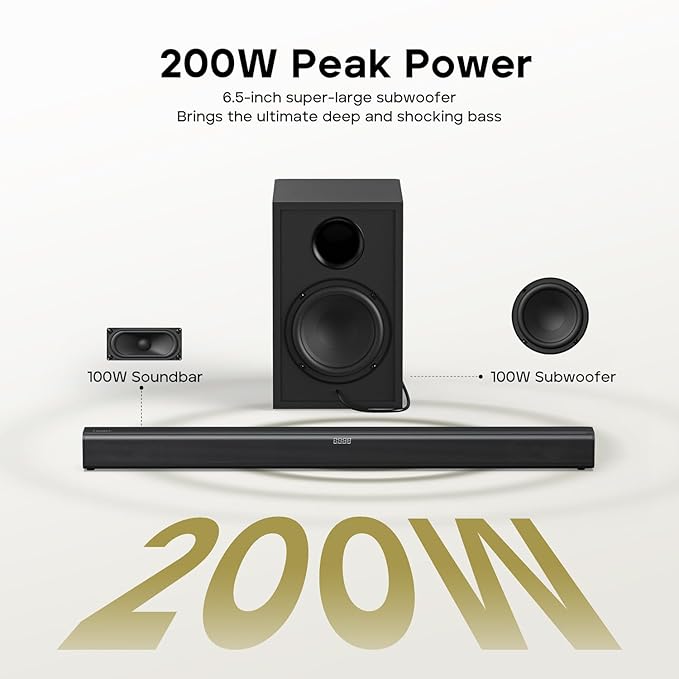 Tribit soundbar S1 2.1 Channel 200W