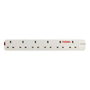 Tronic TRK 7866-BK 6-Way Extension Cable Socket