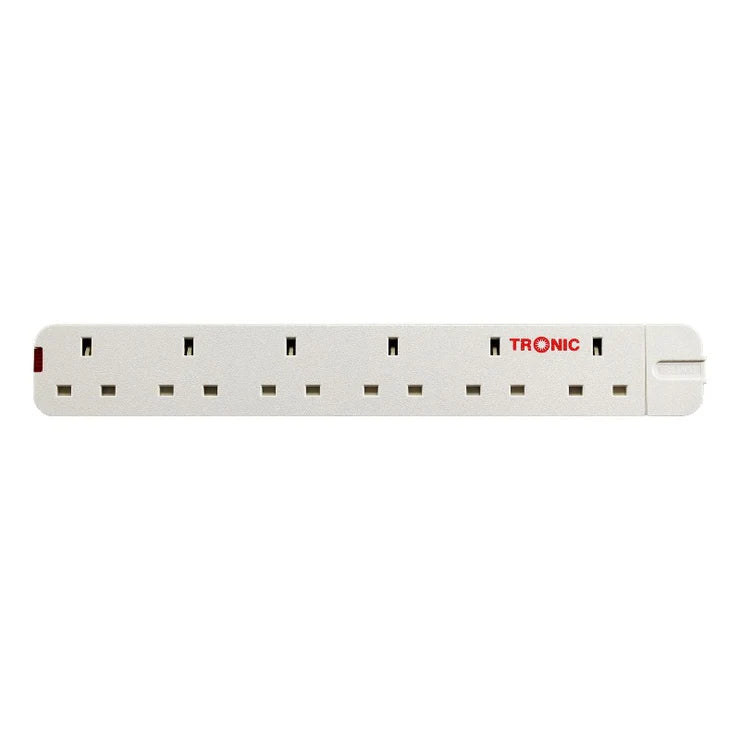 Tronic TRK 7866-BK 6-Way Extension Cable Socket