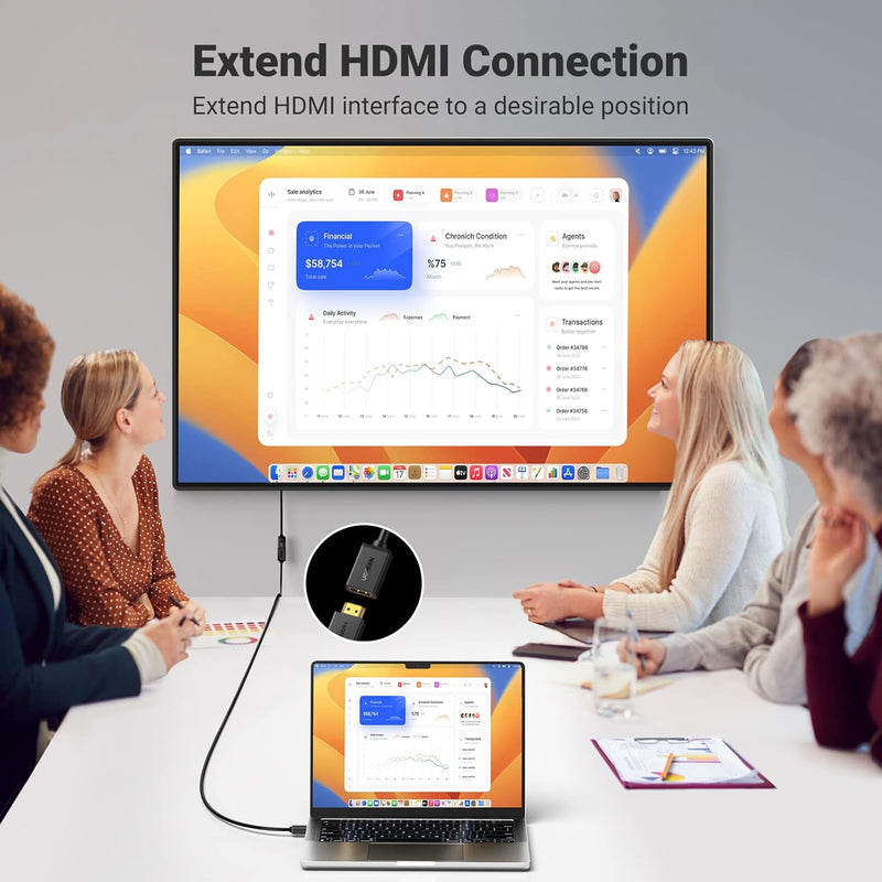 UGREEN HD107 HDMI Male To Female Extension Cable 1080P 3D for Projector - 1 Meter (UG-10141)
