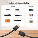 UGREEN HD107 HDMI Male To Female Extension Cable 1080P 3D for Projector - 1 Meter (UG-10141)
