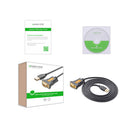 UGREEN CR104 USB-A to DB9 RS-232 Male Adapter Cable 1.5m UG-20211 – Reliable Serial Connection for PC & Laptop