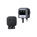 UGREEN CD361 Uno 65W 3-Port GaN Fast Charger UG-25686 – UK Grey, USB-C & USB-A Power Delivery, Compact Travel Adapter
