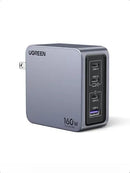 UGREEN X763 Nexode Pro 160W 4-Port GaN Fast Charger UK Plug Grey with 1.5M 240W USB-C Cable UG-25878 – PD 3.1 Super Fast Charging for Laptops, MacBook, Phones & Tablets