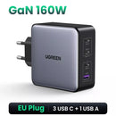 UGREEN X763 Nexode Pro 160W 4-Port GaN Fast Charger UK Plug Grey with 1.5M 240W USB-C Cable UG-25878 – PD 3.1 Super Fast Charging for Laptops, MacBook, Phones & Tablets