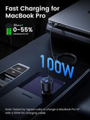 UGREEN EC705 130W 3-Port Fast Car Charger UG-35025 – Quick Charge USB-C & USB-A Adapter for Cars