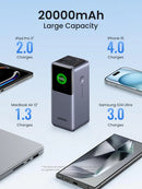 UGREEN PB721 20000mAh 130W Fast Charging Power Bank UG-35524B – 3-Port PD USB-C Laptop & Phone Portable Charger