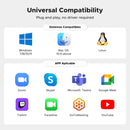 UGREEN CM778 USB 2K Webcam UG-35626 – 2K QHD 2560x1440, Built-in Microphone, Autofocus, USB 2.0 Plug & Play 