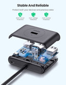 UGREEN CR113 4-Port USB 3.0 Hub 2-in-1 (USB-C & USB-A) 1M Black UG-40850 – 5Gbps High-Speed Data Splitter for Laptop & PC