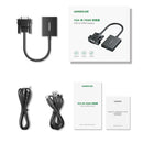 UGREEN CM513 VGA to HDMI Adapter UG-50945 – High-Definition Video & Audio Converter for PC, Laptop & Projector