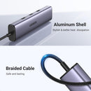 UGREEN CM475 USB-C to RJ45 Gigabit Ethernet + 3-Port USB-A 3.0 Adapter  UG-60600 – High-Speed Network & Multi-Device Connectivity