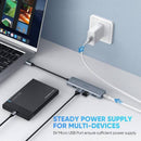 Ugreen CM219 USB-C 3.0 TO 4-Port USB 3.0 HUB + USB-C with Power Supply (UG- 70336)