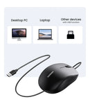 UGREEN MU007 Wired Mouse UG-90789 – Ergonomic USB Optical Mouse for Smooth Precision & Comfortable Everyday Use