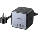 UGREEN CD268 3 AC Outlets + 65W 2A2C DigiNest Cube Power Strip UG-90906 – Fast Charging, UK Plug, 1.8m Cable, Black 