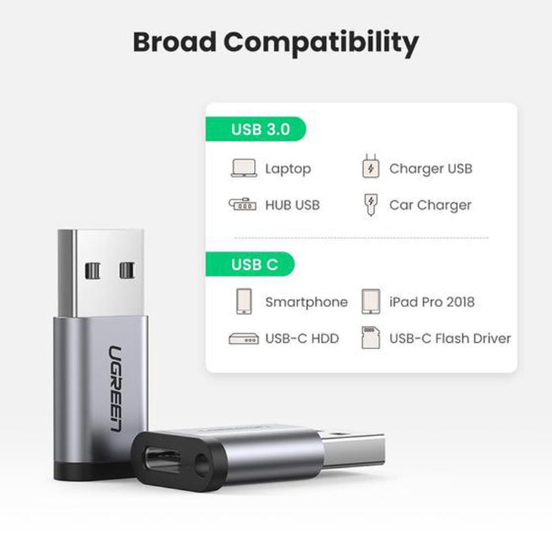 UGREEN USB-A 3.0 Male to USB-C 3.1 Female Adapter (US276)