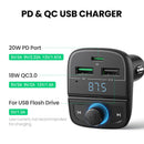 UGREEN Bluetooth Car Charger (5.0+PD+QC3.0+USB Flash Drive+TF) - CD229