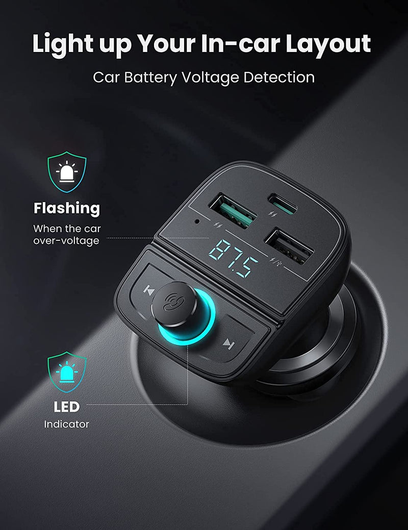 UGREEN Bluetooth Car Charger (5.0+PD+QC3.0+USB Flash Drive+TF) - CD229