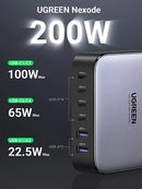 UGREEN CD271 GaN 200W 6-Port Desktop Fast Charger UGN-40915 – USB-C & USB-A Multi-Device Charging Station