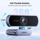 UGREEN CM678 USB HD Webcam – Full HD 1080P Streaming Camera with Built-in Microphone for Video Conferencing, Online Meetings, Streaming, and Home Office Use