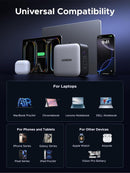 UGREEN 65W 3-Port GaN Fast Charger with Interchangeable UK/US/EU Plugs – UG-90409 CD296