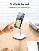 UGREEN LP177 Adjustable Desk Cell Phone Stand 60343 – Ergonomic Universal Mobile Holder for Desk, Office, and Professional Workstations