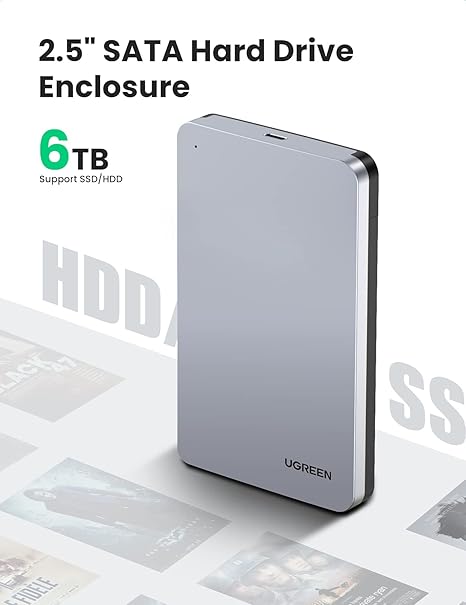 UGREEN CM300 2.5'' SATA External Hard Drive Enclosure With USB C to C Cable