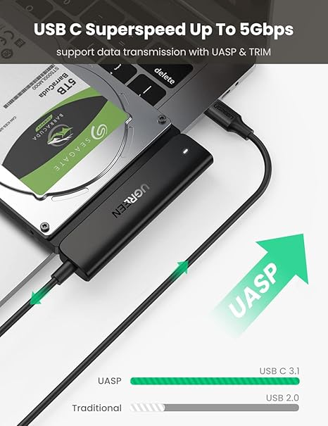 UGREEN CM321 USB-C 3.1 to SATA Adapter Cable for 2.5“ Drive