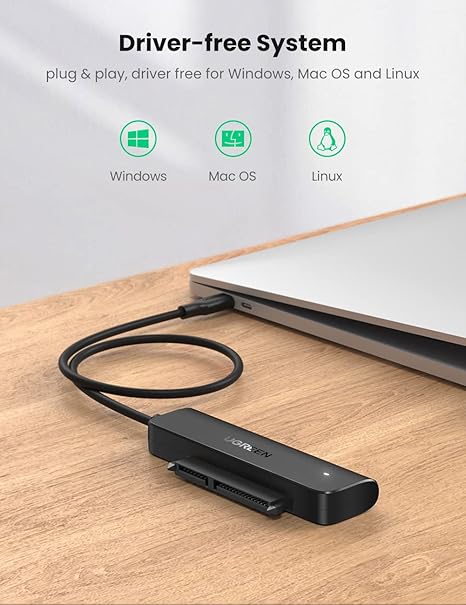 UGREEN CM321 USB-C 3.1 to SATA Adapter Cable for 2.5“ Drive