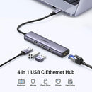  UGREEN CM475 USB-C to USB 3.0 Hub (3 Ports) + Gigabit Ethernet 4 In 1 Hub