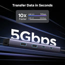 UGREEN CM498 9-In-1 USB-C To 3*USB A 3.0+HDMI+VGA+RJ45 Gigabit+SD/TF/100WPD Converter