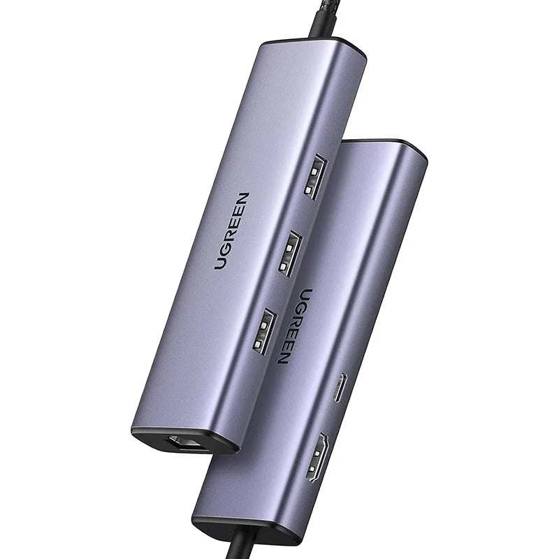 UGREEN CM512 USB-C to 3x USB A 3.0, HDMI, RJ45, PD Converter adapter