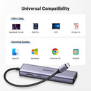 UGREEN CM512 USB-C to 3x USB A 3.0, HDMI, RJ45, PD Converter adapter