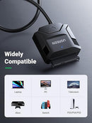 UGREEN CR108 USB 3.0 A To 3.5''/2.5" SATA Adapter Cable with DC 12V 2A Power Adapter	