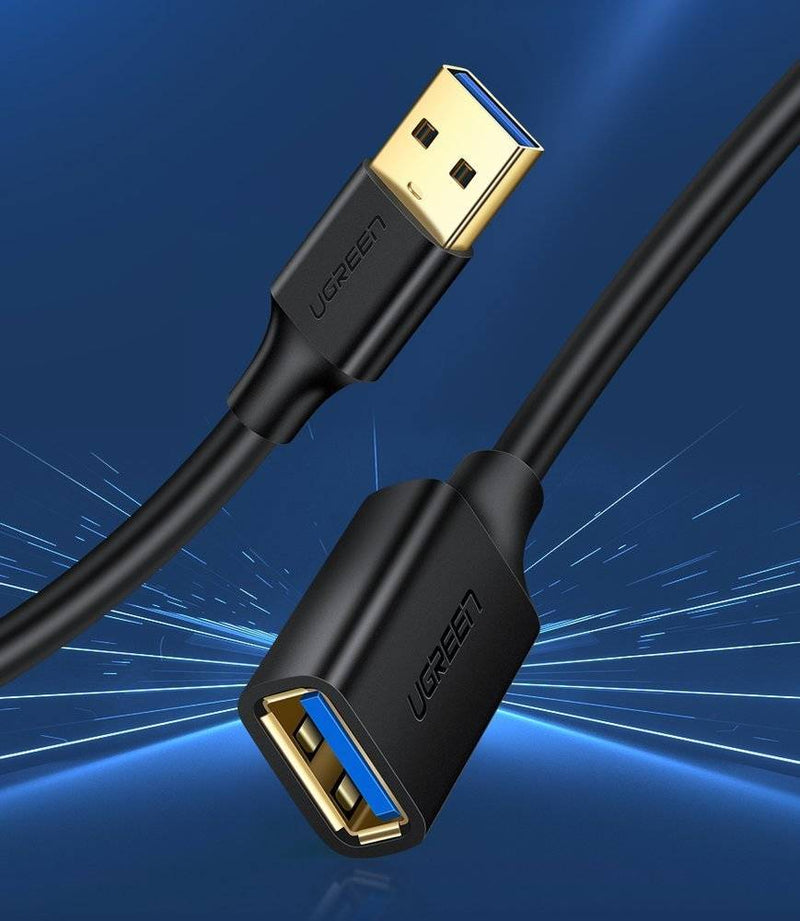 Ugreen US129 USB 3.0 Female to USB 3.0 Male Adapters  Extension Cord  Cable - 5M (90722)