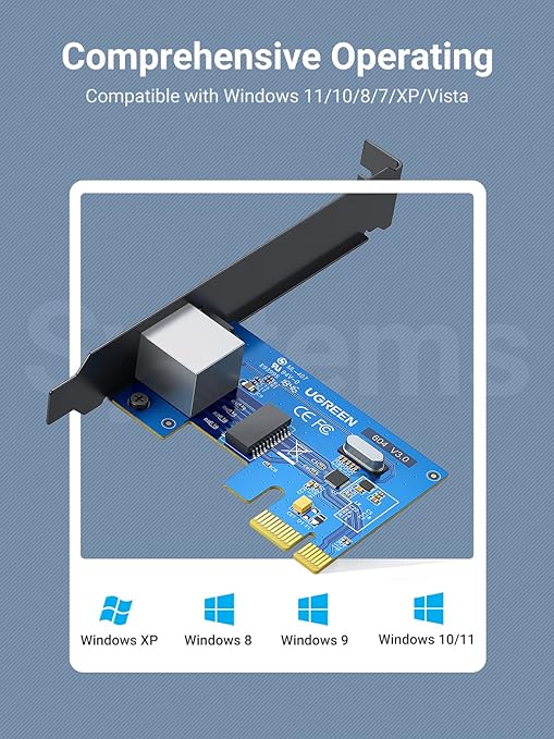 UGREEN Gigabit 10/100/1000Mbps PCI Express Network Adapter - US230