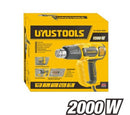 Uyustools UY-PSC02-2000 - Corded Electric 3 Speed Heat Gun - Professional Hot Air Tool for DIY, Crafting, Shrinking, and Electronics