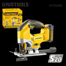 UYUSTOOLS CJS-ICL202 Brushless Cordless Jig Saw – 20V Lithium-Ion Power Tool with Adjustable Speed, Orbital Action & Dust Blower for Smooth, Accurate Cuts
