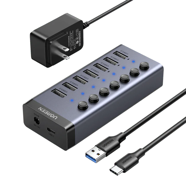 Ugreen 7-Port Powered Switch USB Hub (CM481)