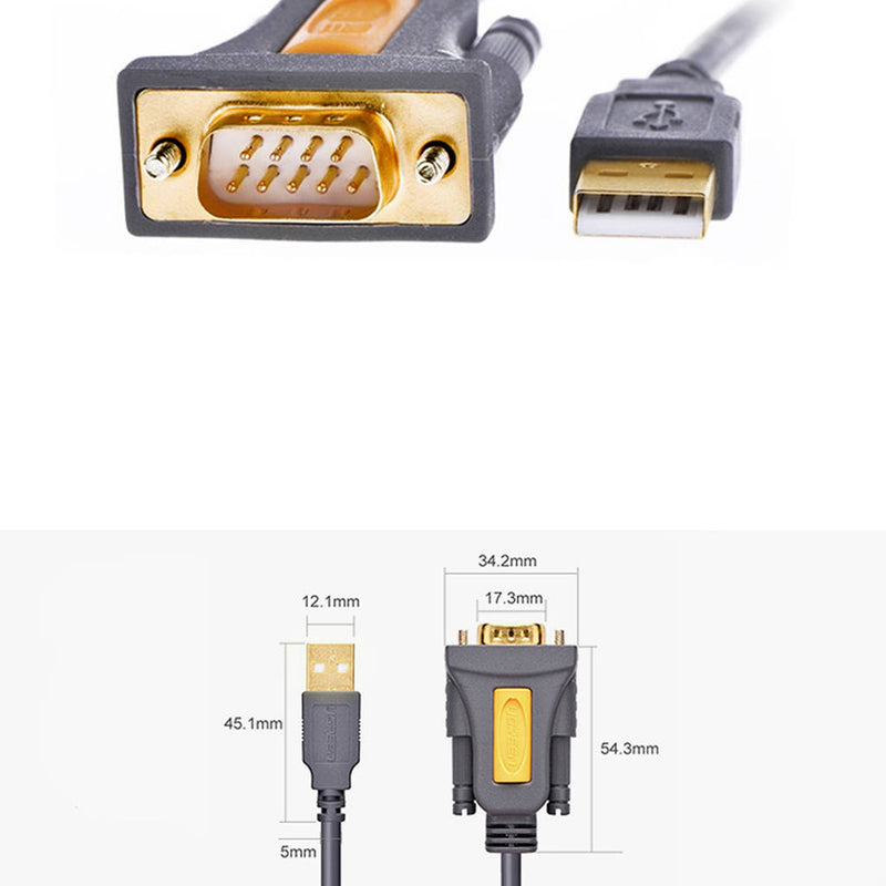 Ugreen USB-A 2.0 to DB9 RS-232 Female Adapter Cable 1.5 Meters (CR104)