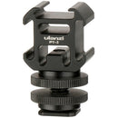 Ulanzi PT-3S Triple Cold Shoe Mount - Compact mount for attaching multiple accessories like microphones, lights, and cameras for flexible shooting setups