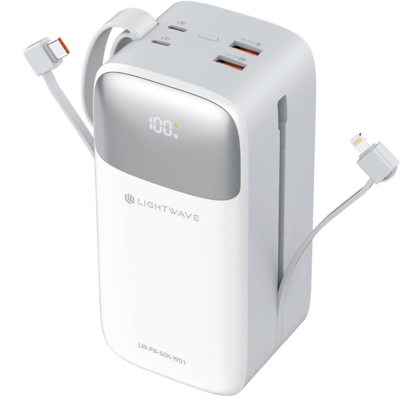 Lightwave 50,000mAh Mobile Power Bank (LW-PB-50K-W01)