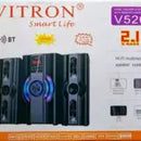 Vitron V520 2.1CH Bluetooth Subwoofer Speaker System – Powerful Bass, USB/SD/FM Radio & Remote Control Home Audio System