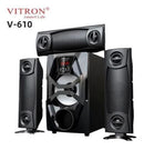 Vitron V610 3.1 CH Sub Woofer Sound System – BT/USB/FM, Deep Bass