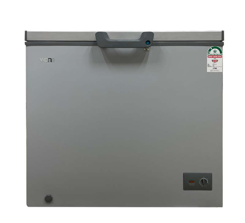 VON VAFC20DHG Chest Freezer – 198L,Energy Efficient Deep Freezer for Home & Business