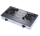 Von VCT2TRGY Table Top Dual Gas Burner – Durable Stainless Steel Gas Cooker