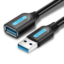 Vention 1M USB 3.0 A Male to A Female Extension Cable Black PVC 