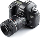 Viltrox DG-C macro extension tubes attached to Canon EOS DSLR camera and lens